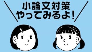 小論文対策やってみるよ！